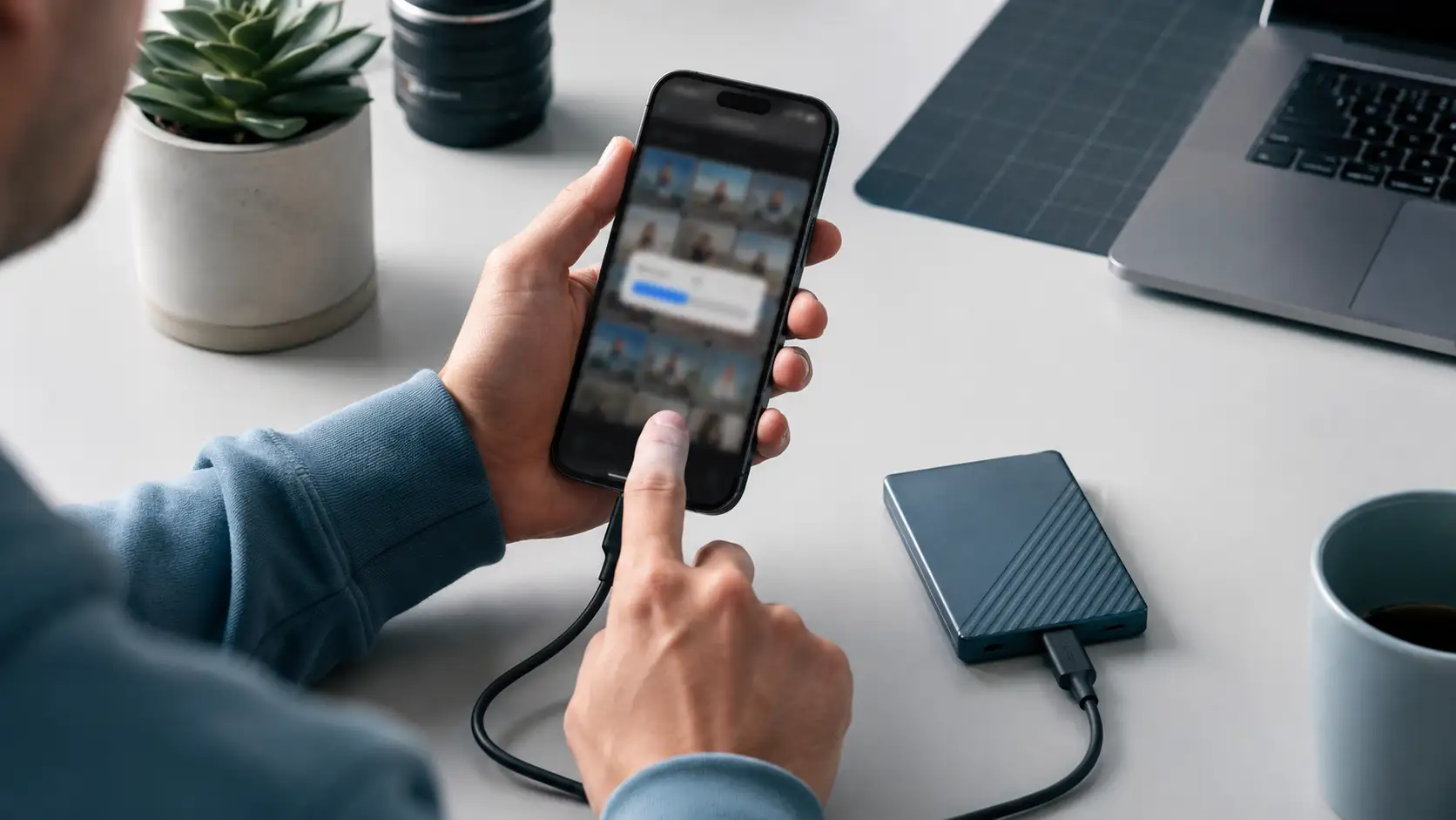 copier des photos iPhone vers un disque externe